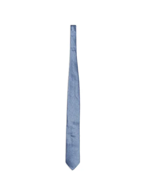 Zegna jacquard-check silk tie
