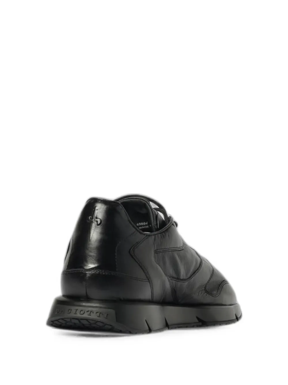 Cesare Paciotti logo-print leather sneakers Zwart