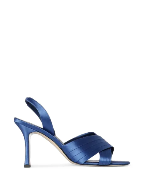 Manolo Blahnik Vierasan crossover-strap heeled sandals