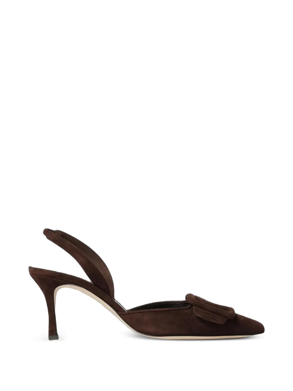 Manolo Blahnik Maysli buckle-detail heeled pumps Bruin
