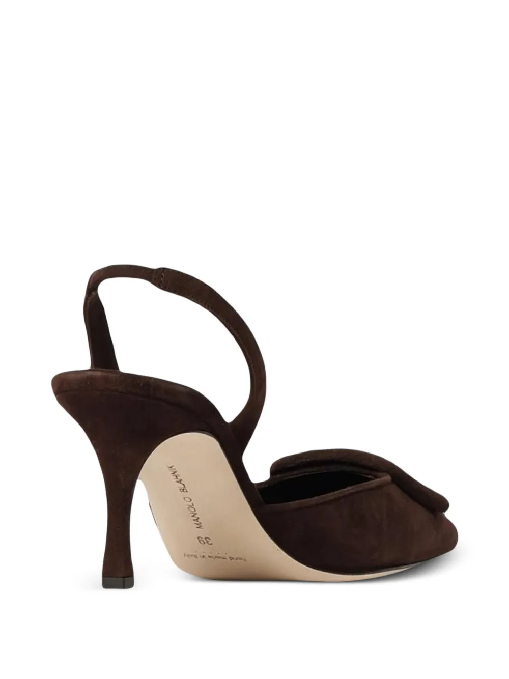 Manolo Blahnik Maysli buckle-detail heeled pumps Bruin