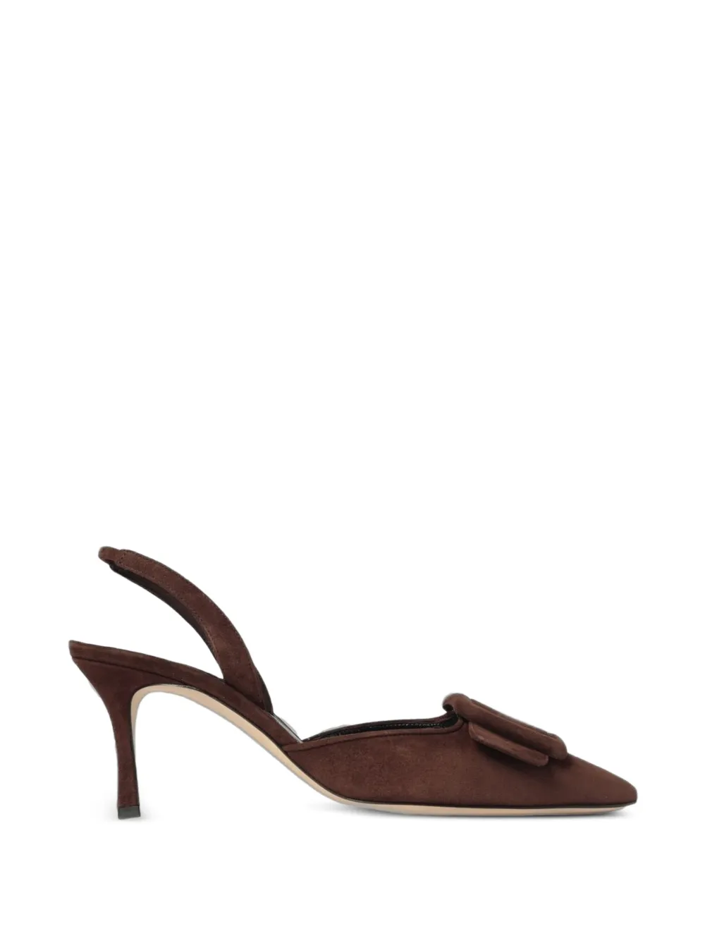 Manolo Blahnik Maysli buckle-detail heeled pumps Bruin