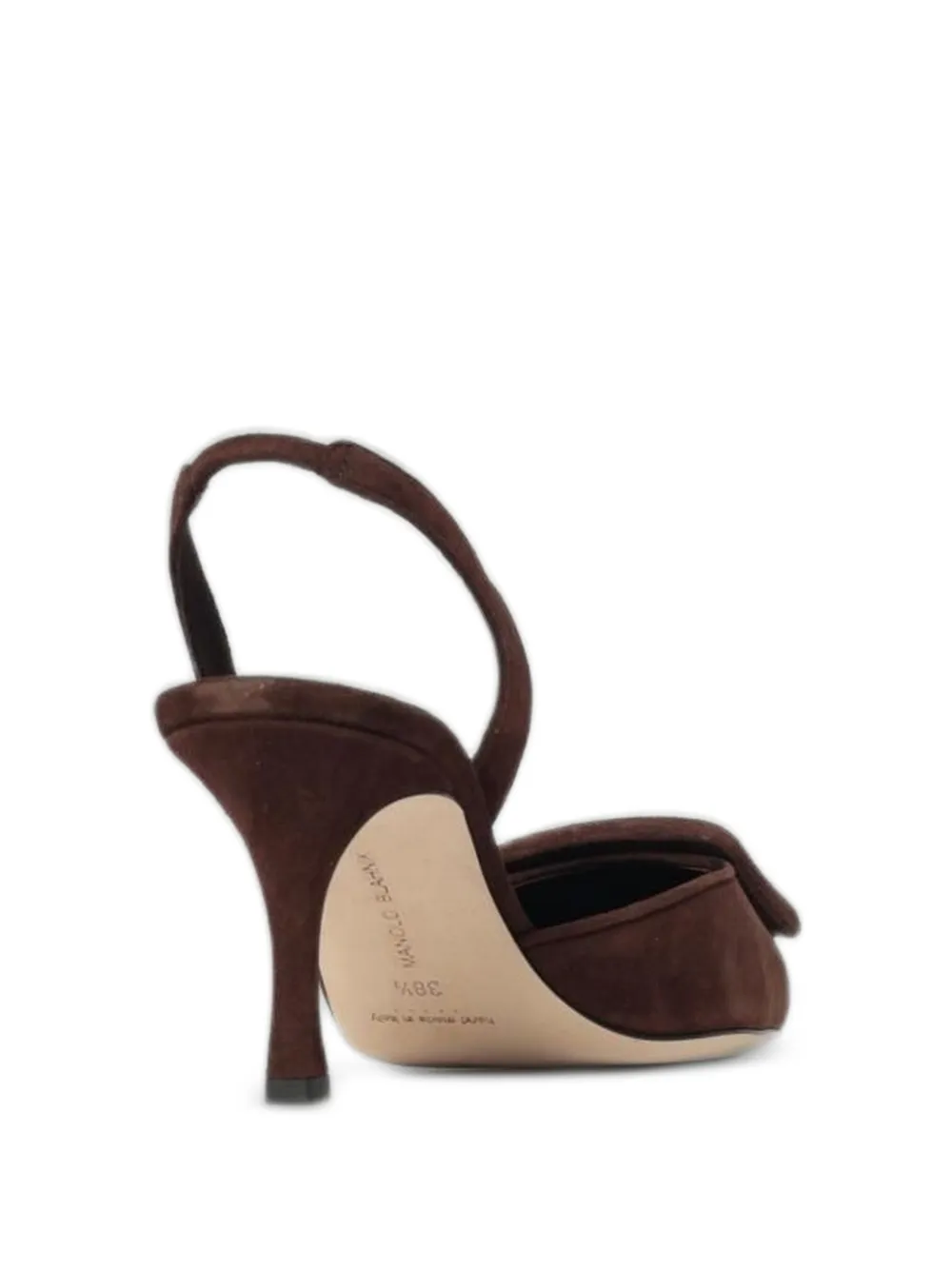 Manolo Blahnik Maysli buckle-detail heeled pumps Bruin