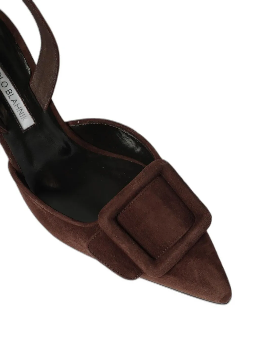 Manolo Blahnik Maysli buckle-detail heeled pumps Bruin