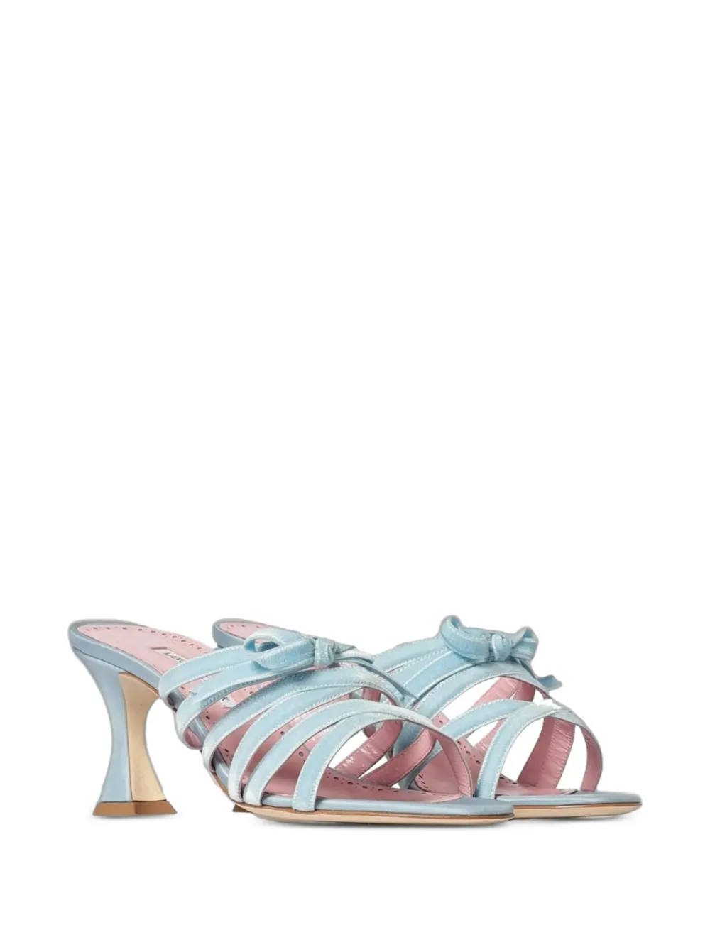 Manolo Blahnik Clementel sandalen met strikdetail Blauw
