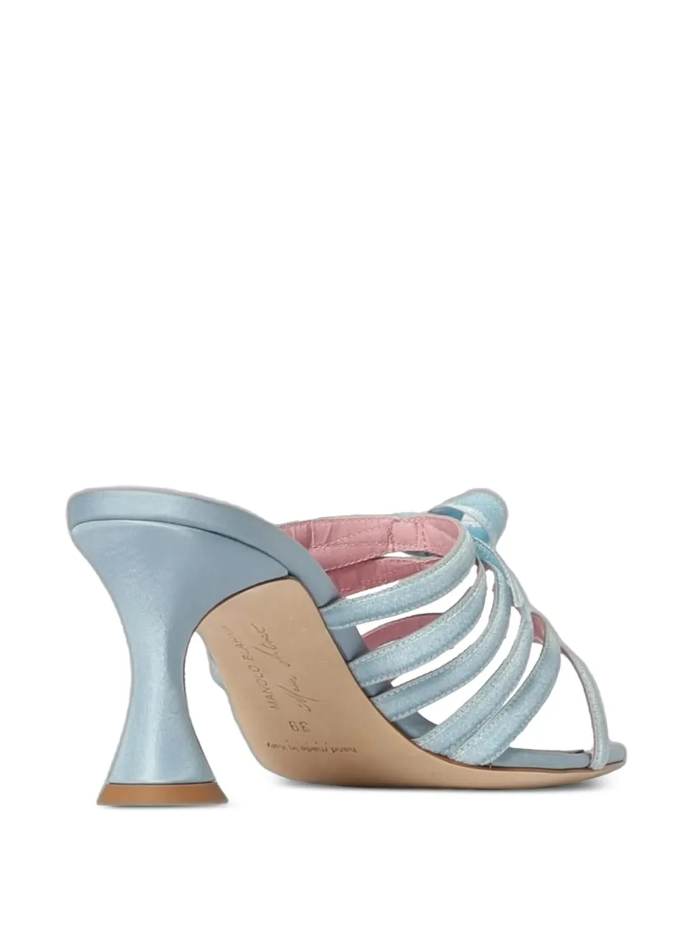 Manolo Blahnik Clementel sandalen met strikdetail Blauw