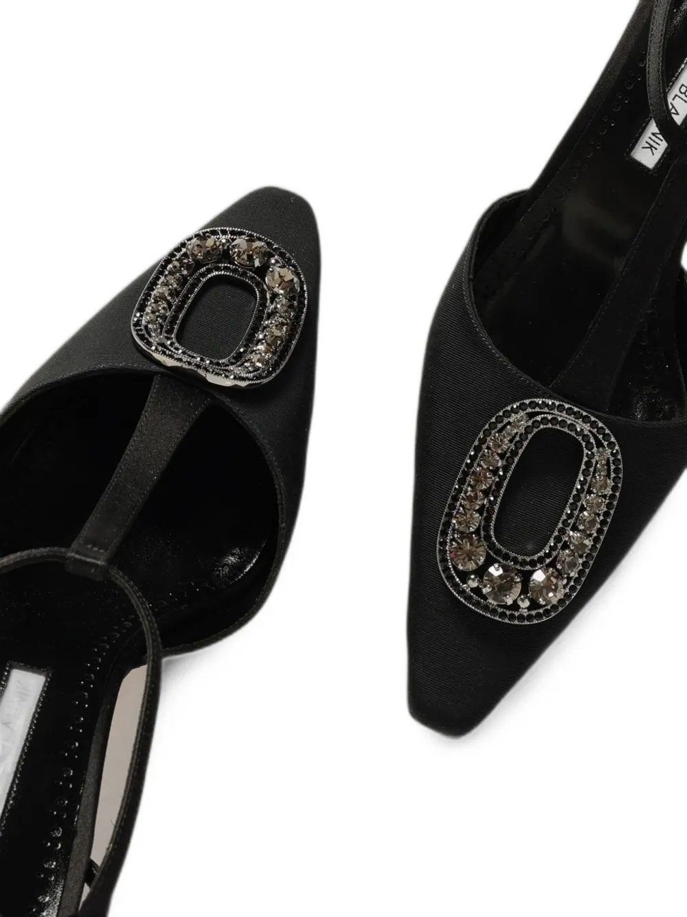 Manolo Blahnik Takal crystal-buckle heeled pumps Zwart