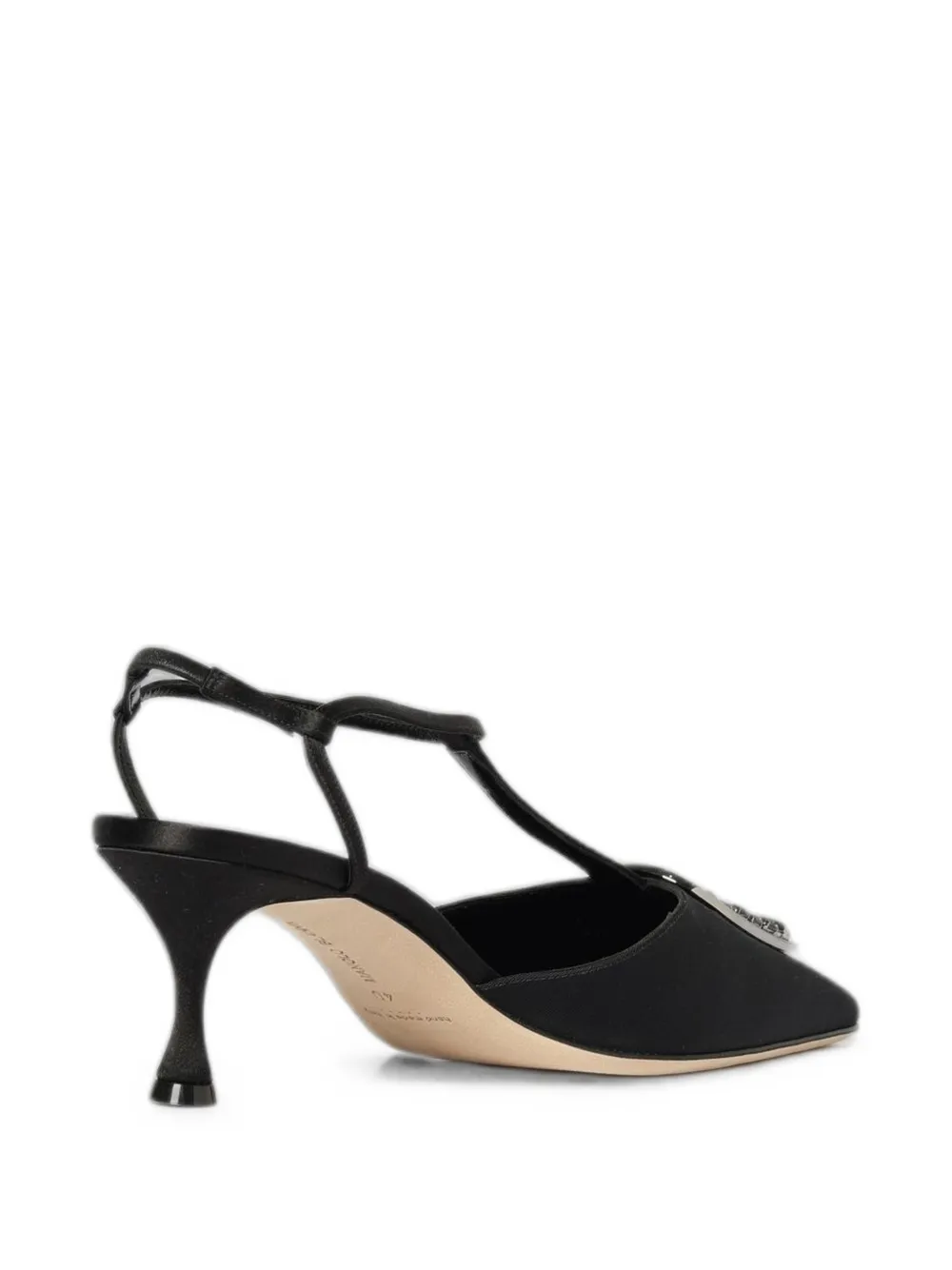 Manolo Blahnik Takal crystal-buckle heeled pumps Zwart