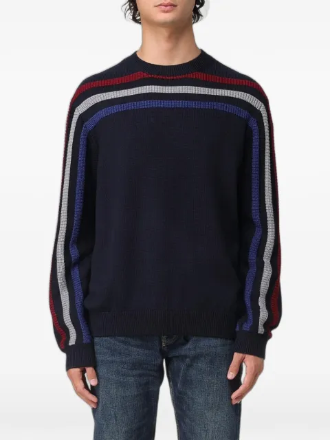 Emporio Armani stripe-detail crew-neck sweater