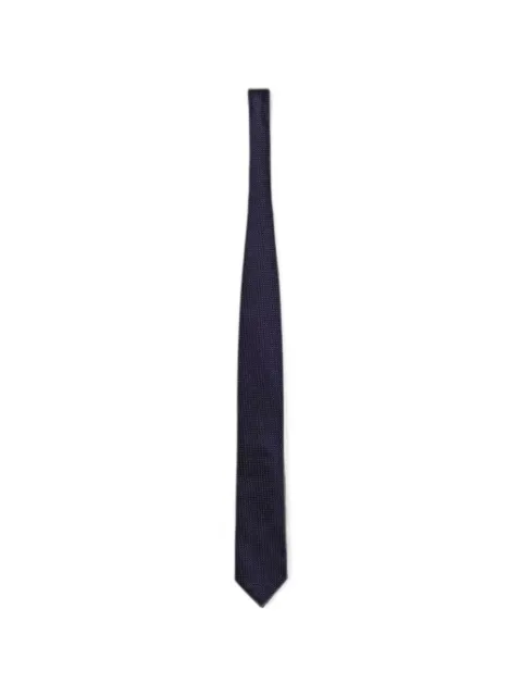 Zegna logo-patch tie