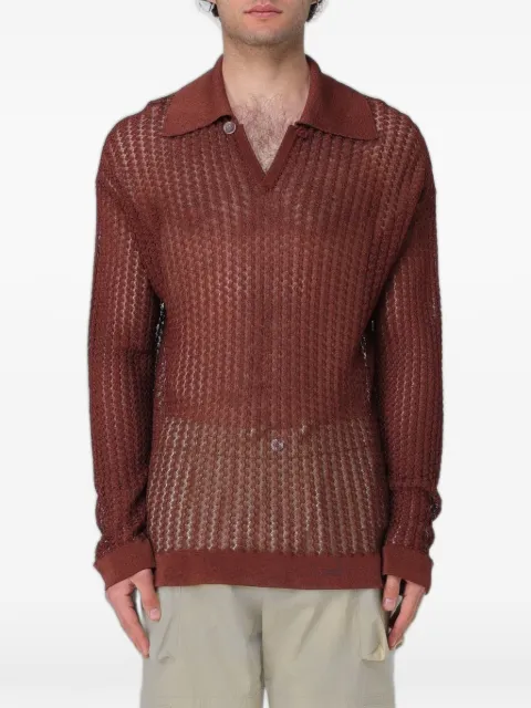 Bonsai V-neck polo-collar sweater