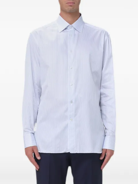 Zegna striped poplin shirt