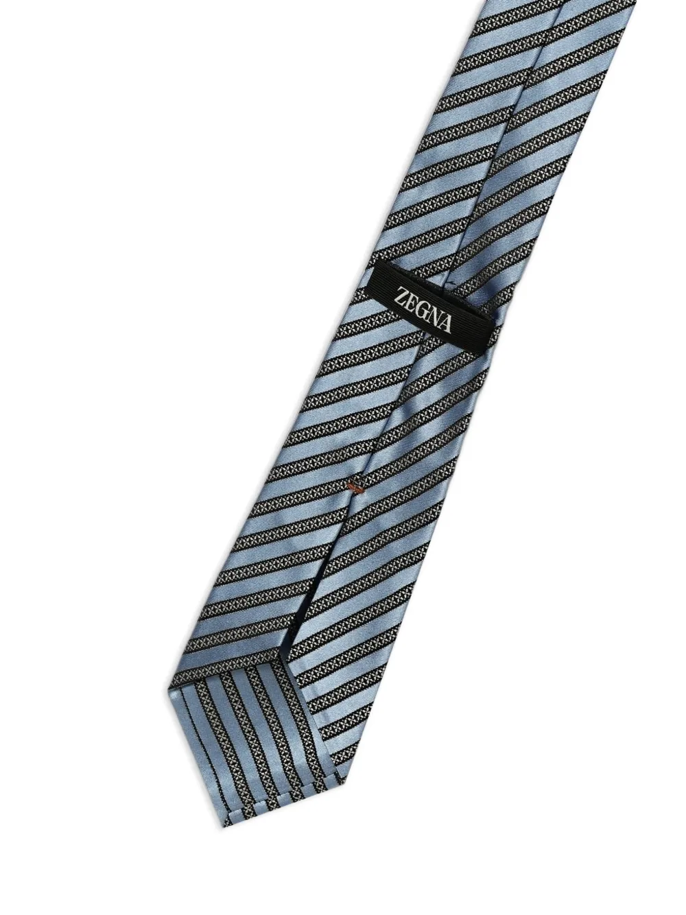 Zegna Gestreepte zijden stropdas Blauw