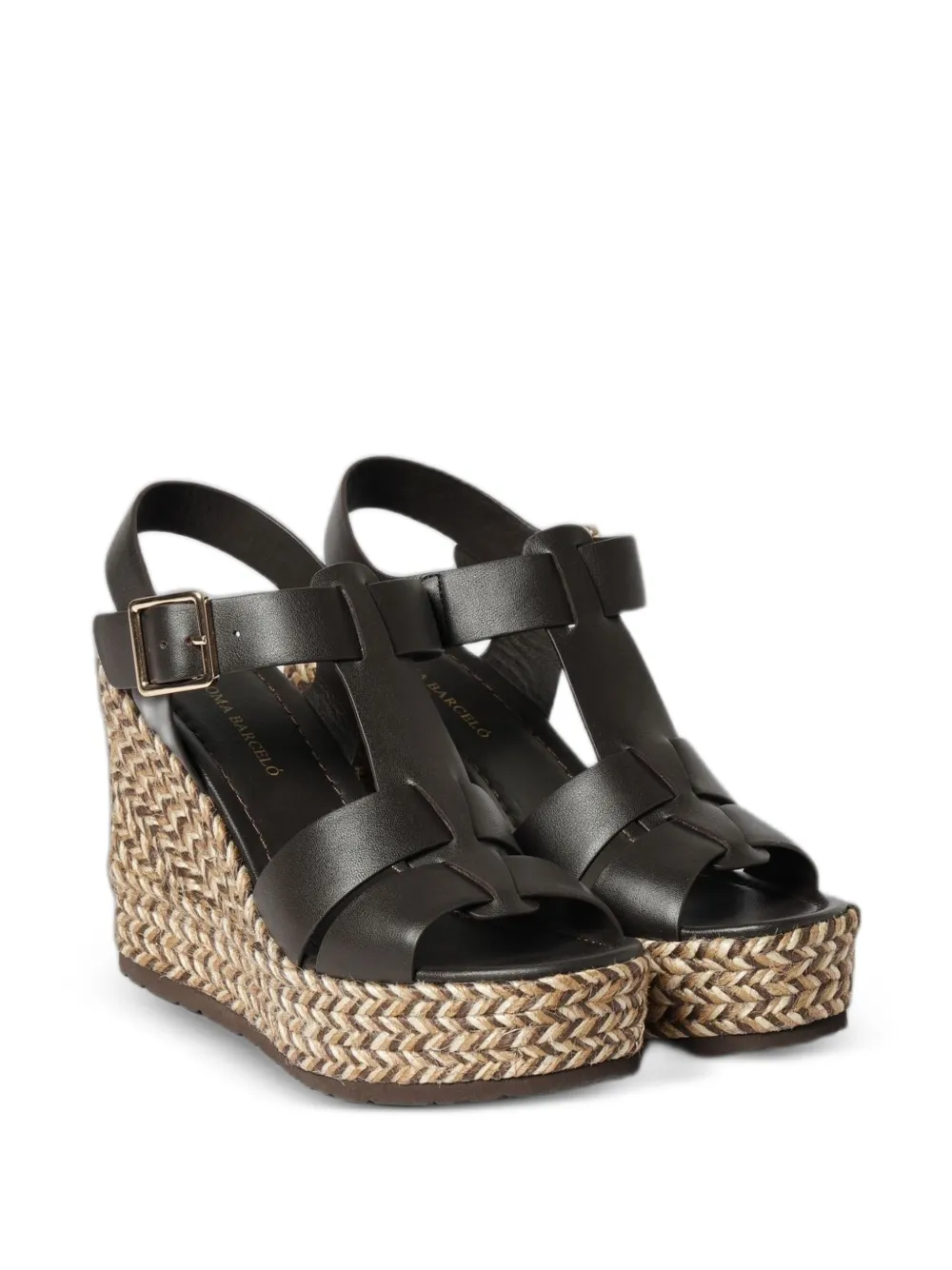 Paloma Barceló Olivia wedge sandals Bruin