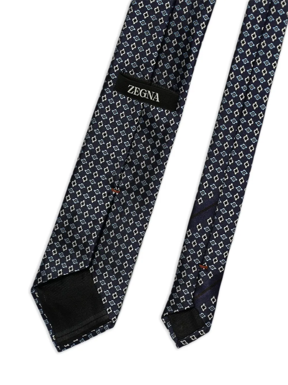 Zegna Zijden stropdas met jacquard Blauw