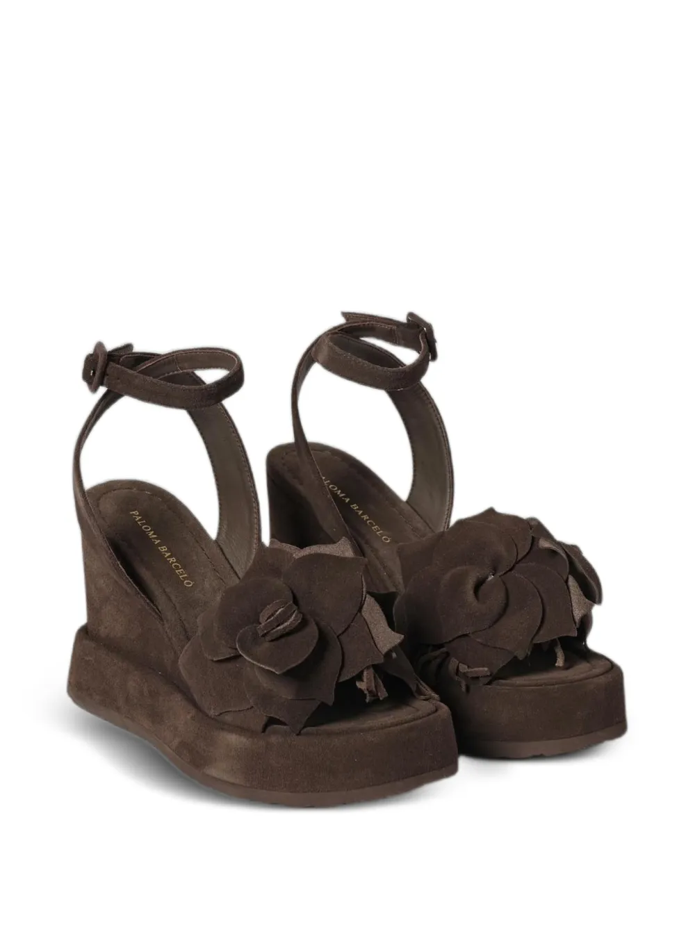 Paloma Barceló Rita flower-detail sandals Bruin