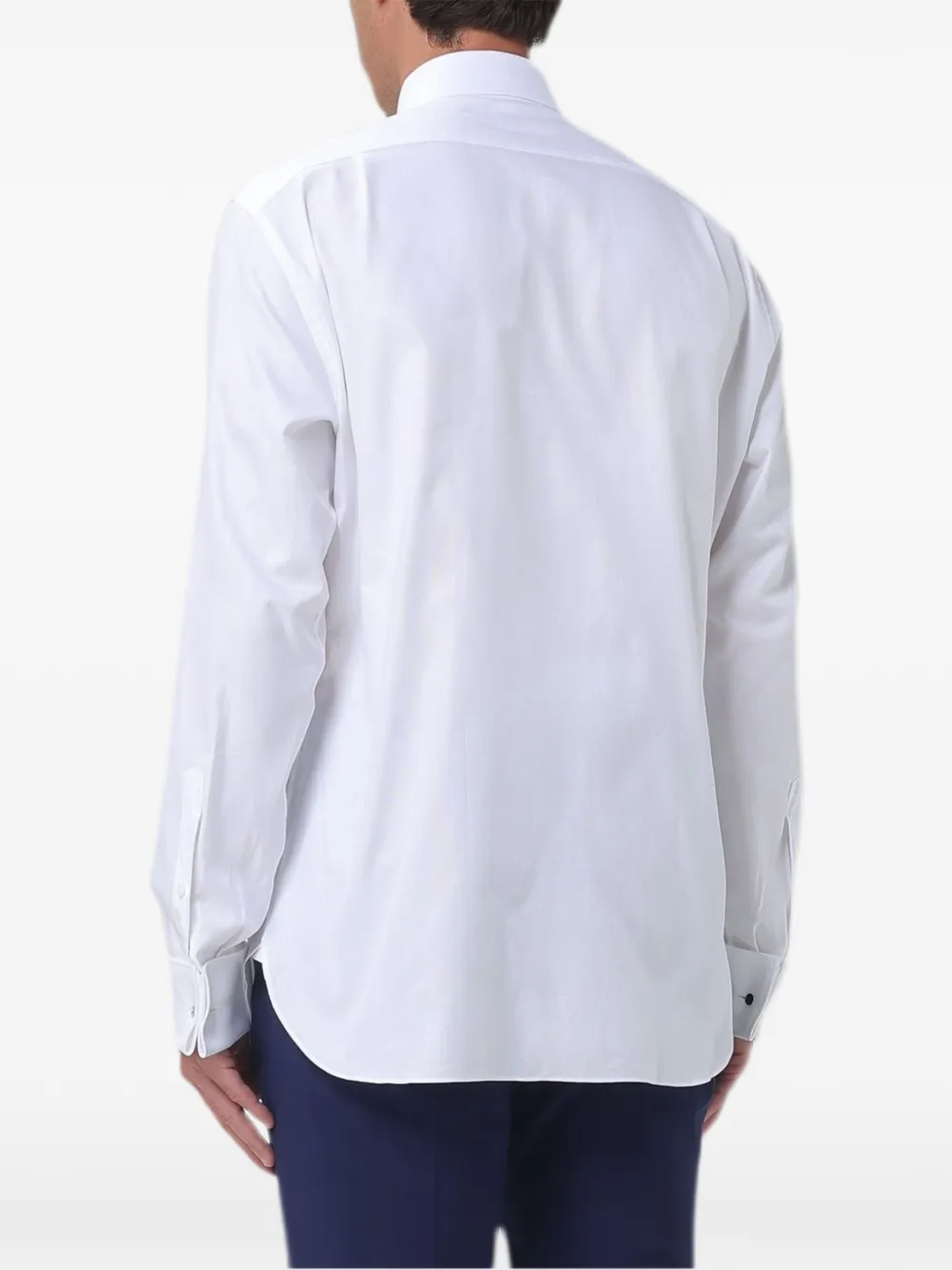 Zegna Popeline katoenen overhemd Wit