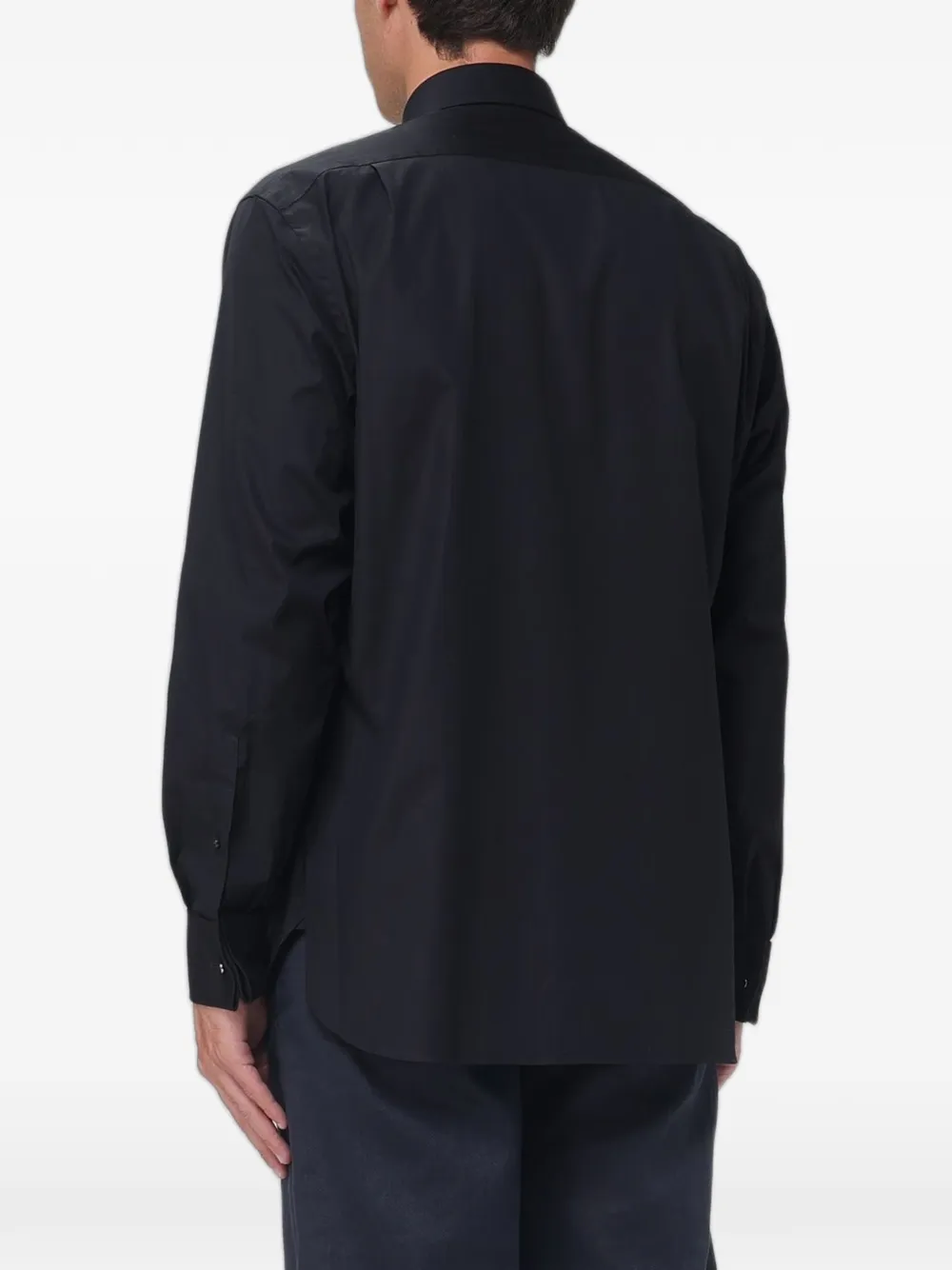 Zegna Overhemd van stretch-popeline Zwart