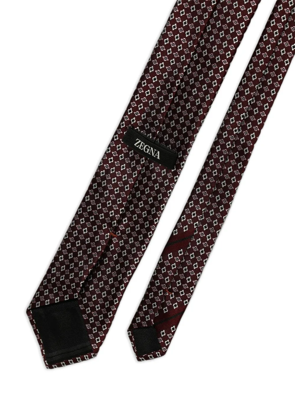Zegna Zijden stropdas met jacquard Rood