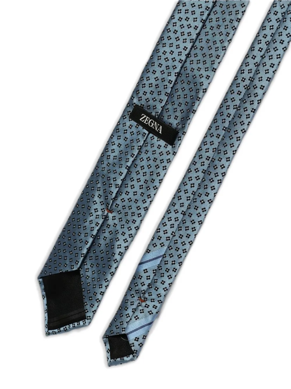 Zegna Zijden stropdas met jacquard Blauw