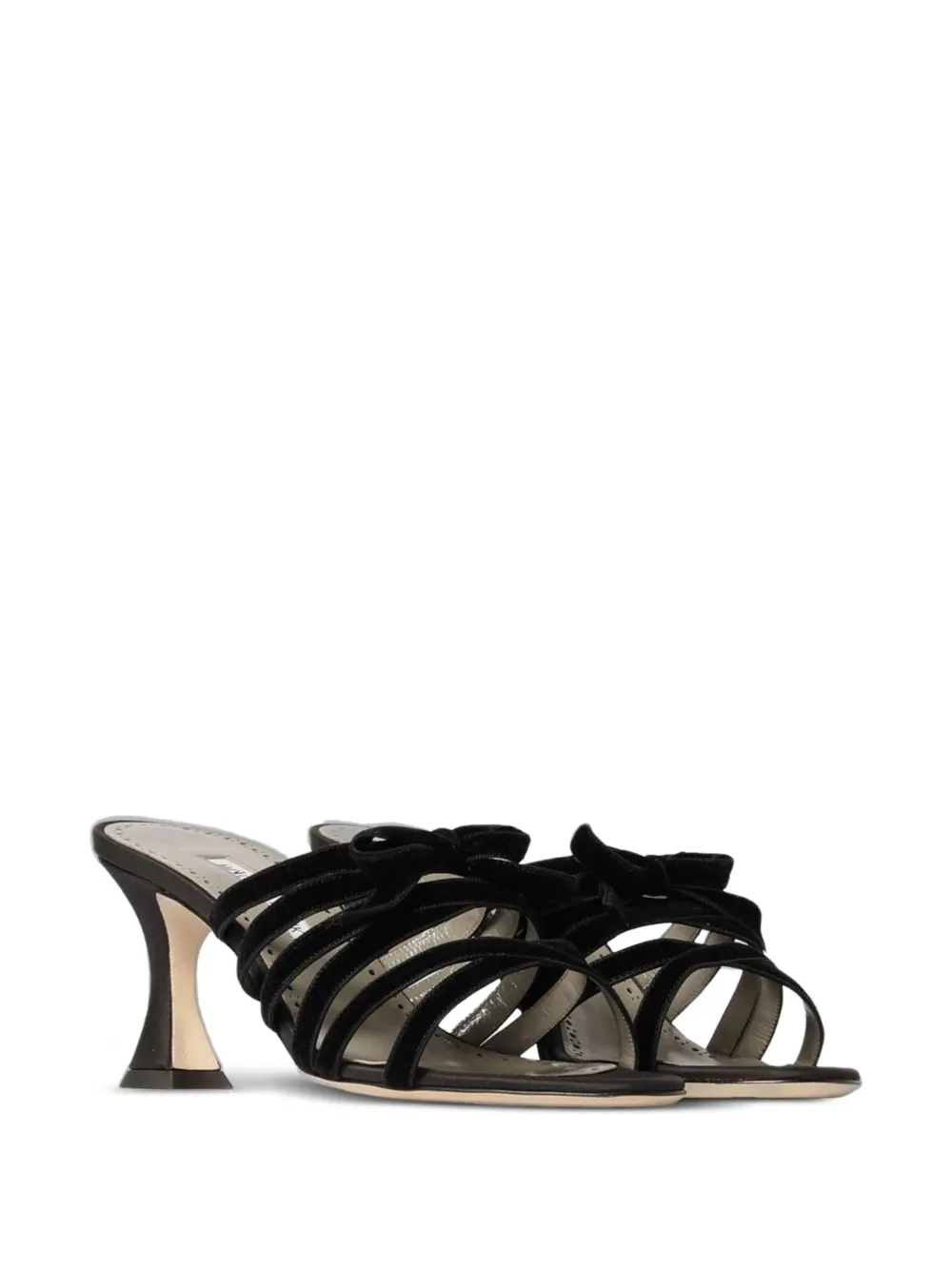 Manolo Blahnik Clementel sandalen met strikdetail Zwart