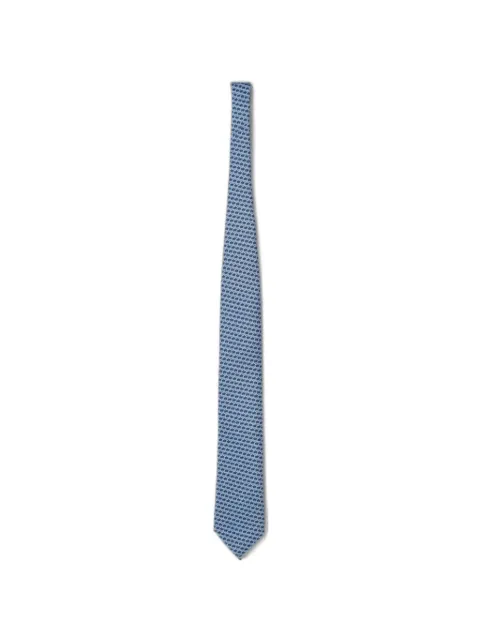 Zegna palm-print silk tie