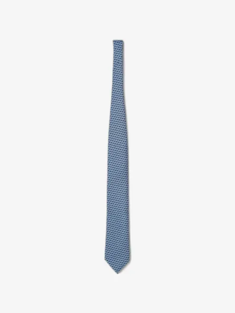 Zegna palm-print silk tie