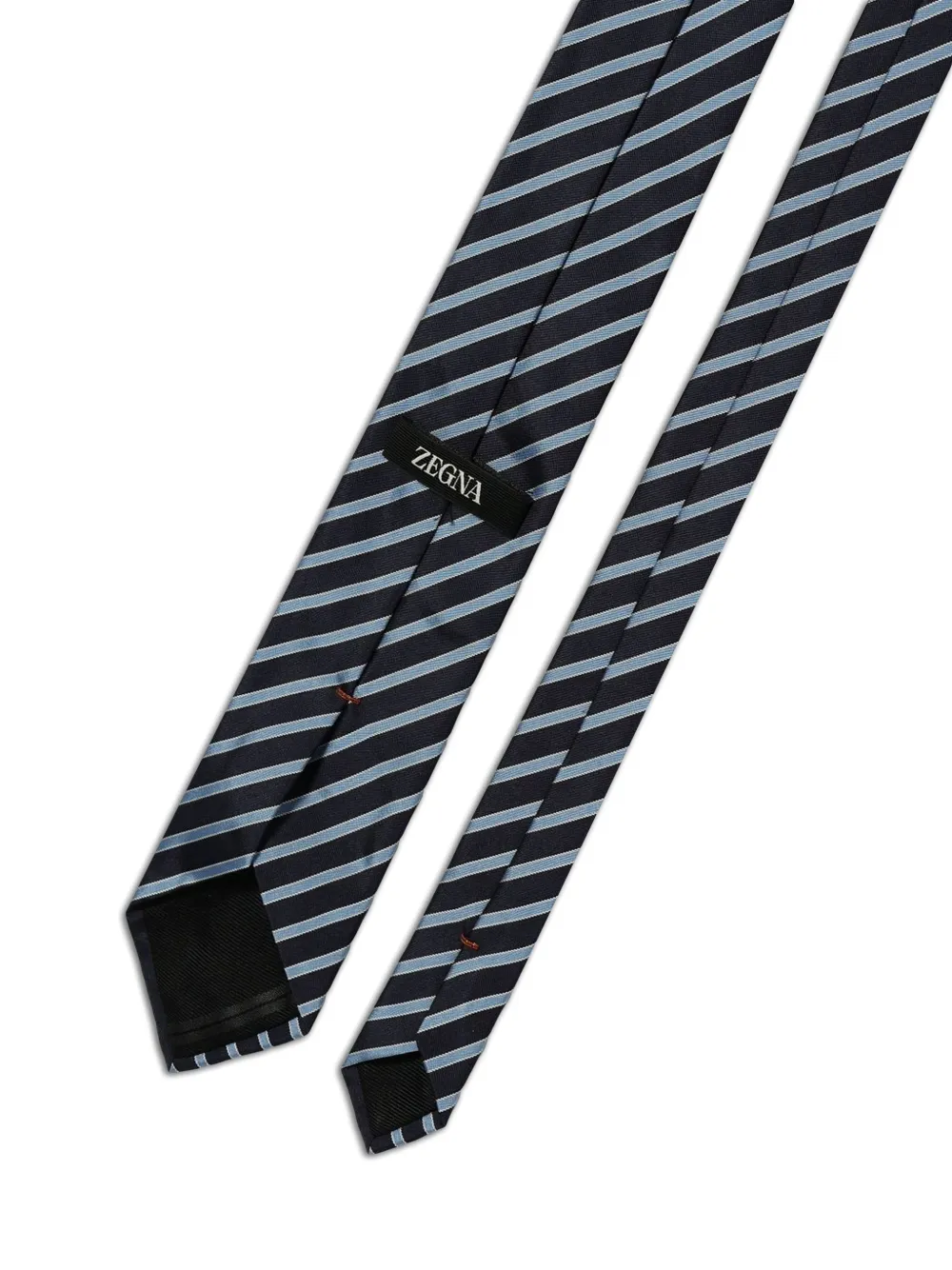 Zegna Gestreepte zijden stropdas Blauw