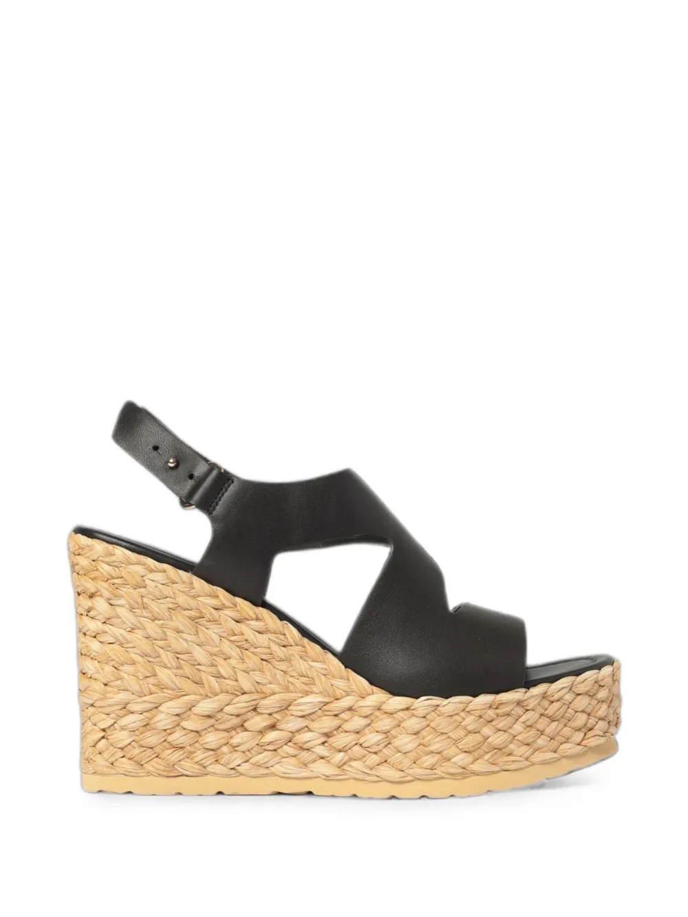 Paloma Barceló Aurora Calidis leather wedge espadrilles Bruin