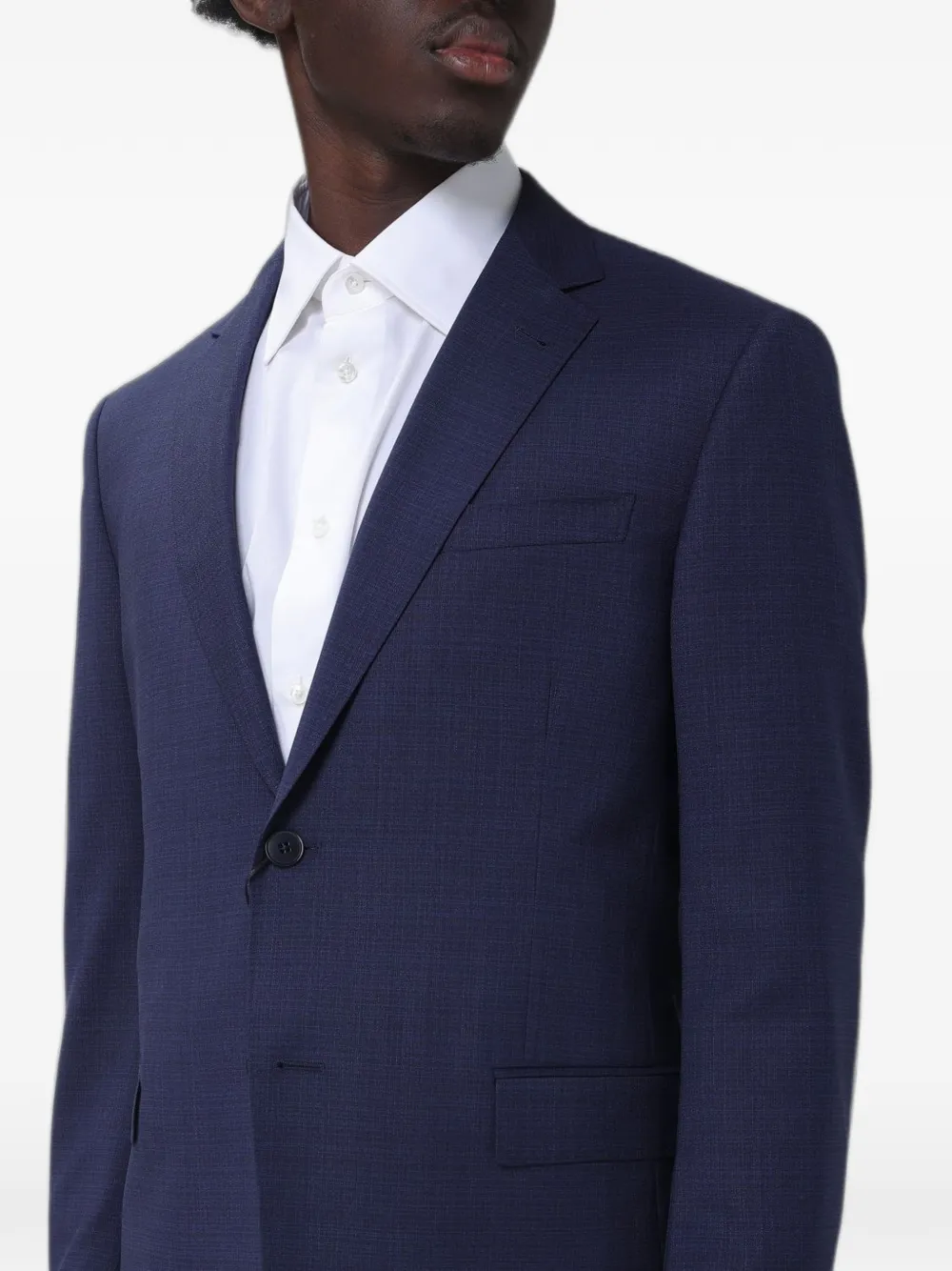 Zegna Wollen pak met enkele rij knopen Blauw