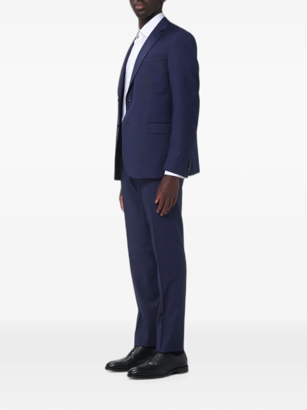 Zegna Wollen pak met enkele rij knopen Blauw