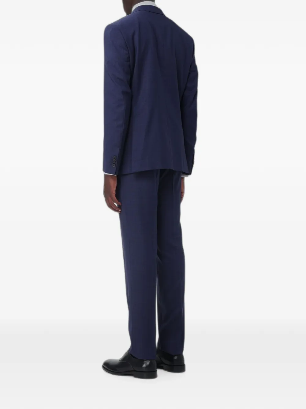 Zegna Wollen pak met enkele rij knopen Blauw