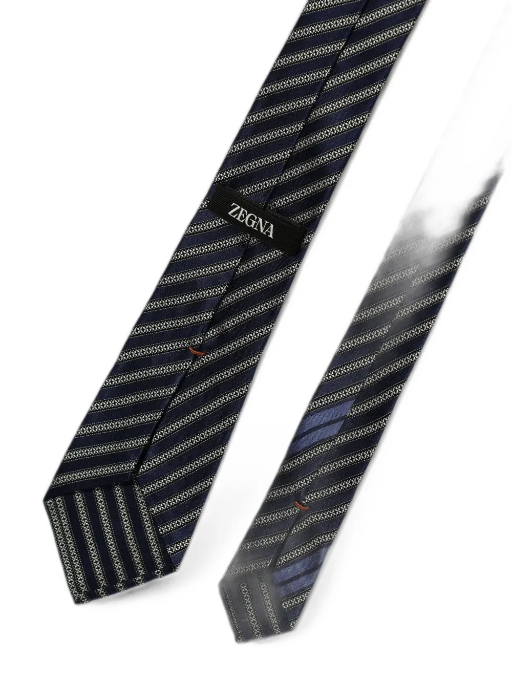 Zegna Gestreepte stropdas Blauw