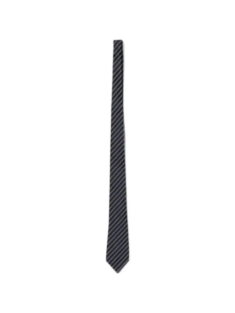 Zegna stripe-pattern silk tie