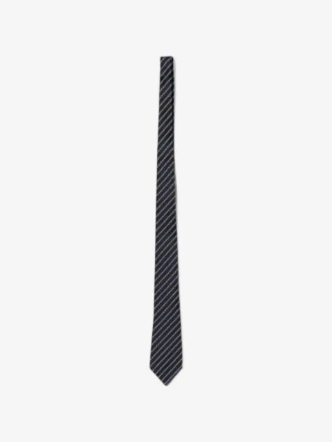 Zegna stripe-pattern silk tie