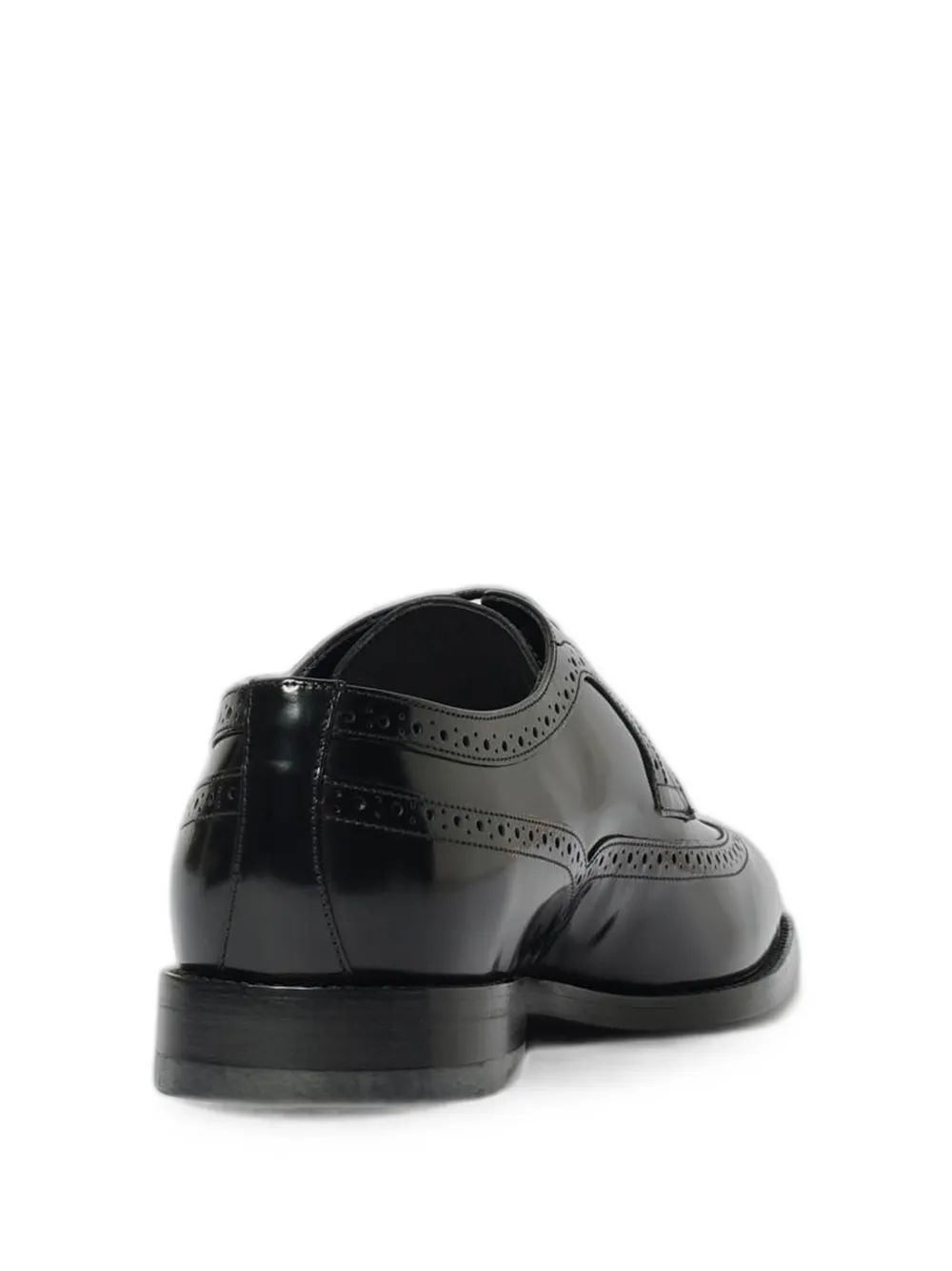 Manolo Blahnik brogue-pattern Oxford shoes Zwart