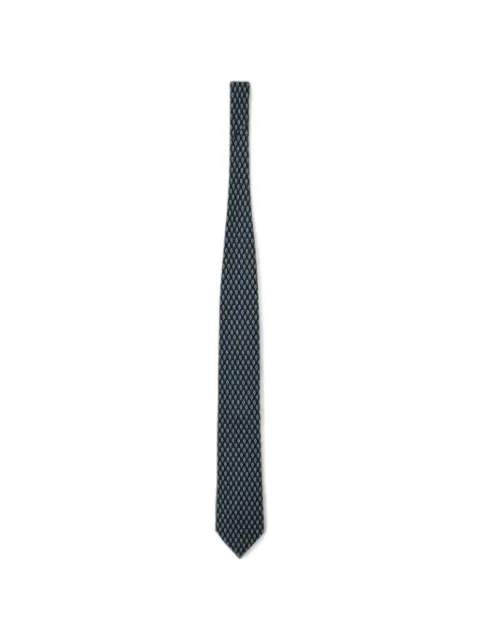 Zegna leaf-print silk tie