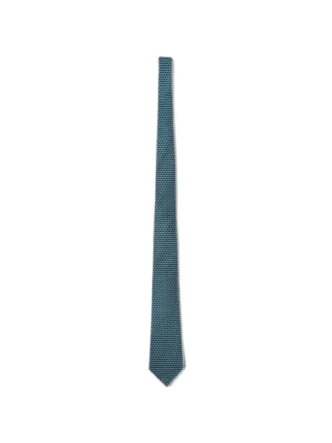 Zegna whale-print silk tie