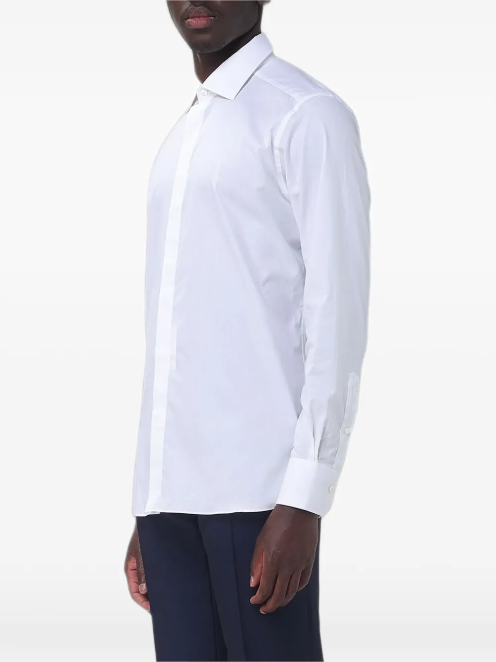 Zegna Overhemd van stretch-popeline Wit