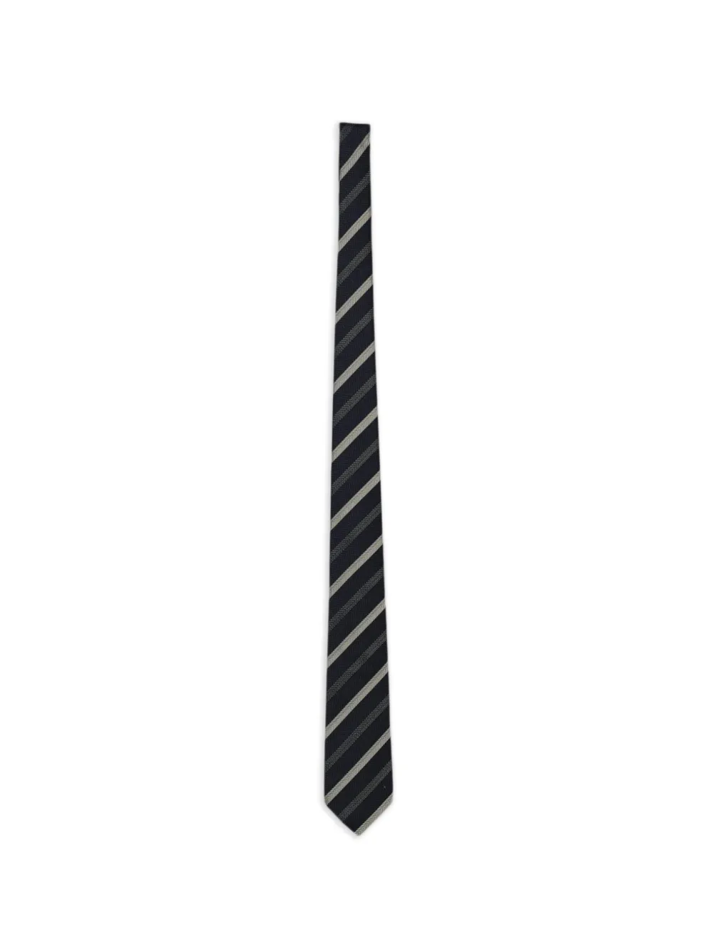 Emporio Armani jacquard-stripe silk tie - Blu