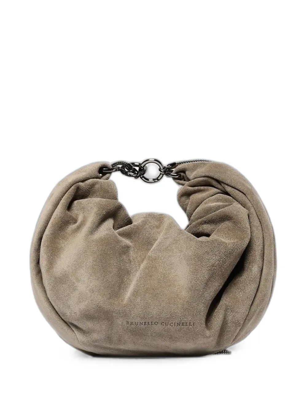 Brunello Cucinelli suede slouchy clutch bag - Neutrals