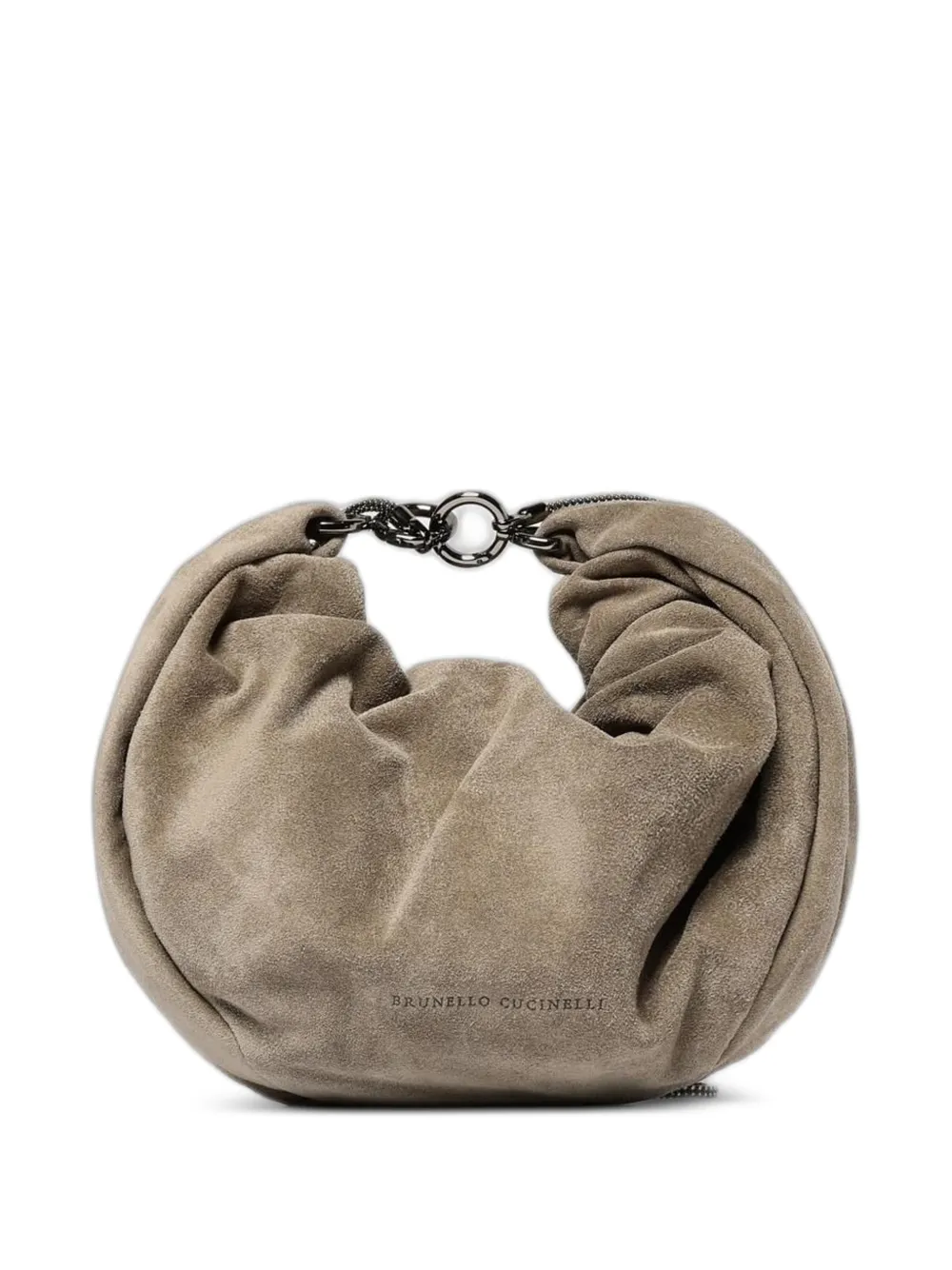 Brunello Cucinelli suede slouchy clutch bag - Toni neutri