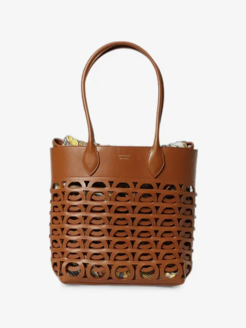 Ferragamo M Gancini cut-out tote bag