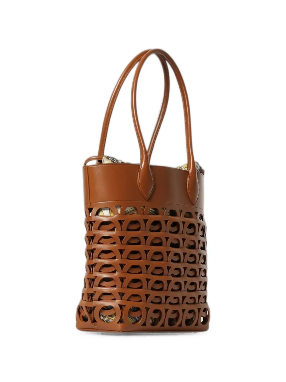 Ferragamo Gancini shopper met uitgesneden details Bruin