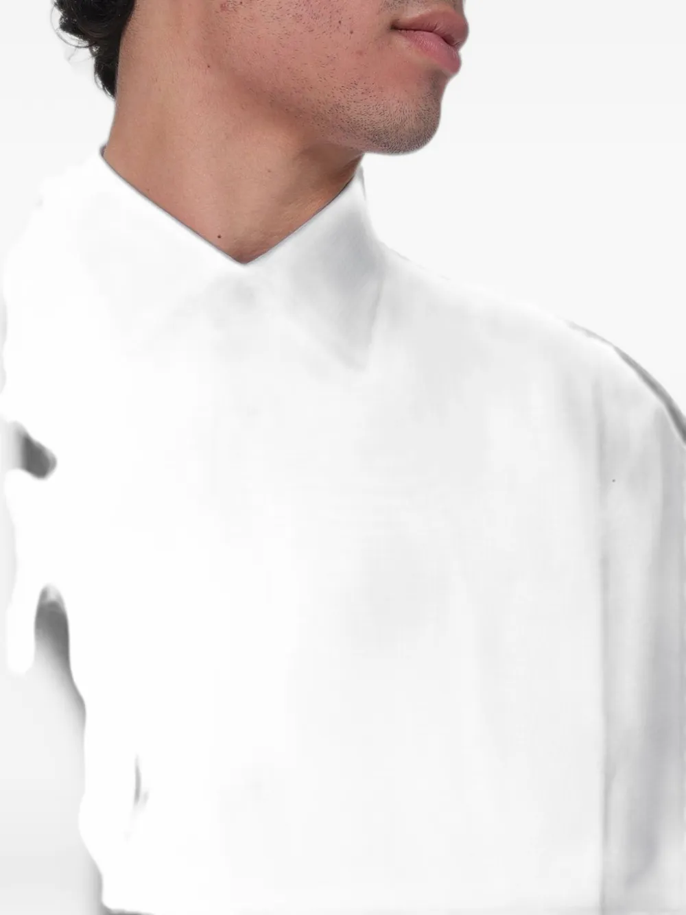 Zegna Geruit overhemd Wit