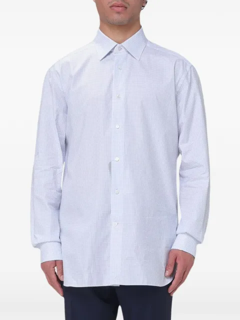 Zegna check poplin shirt