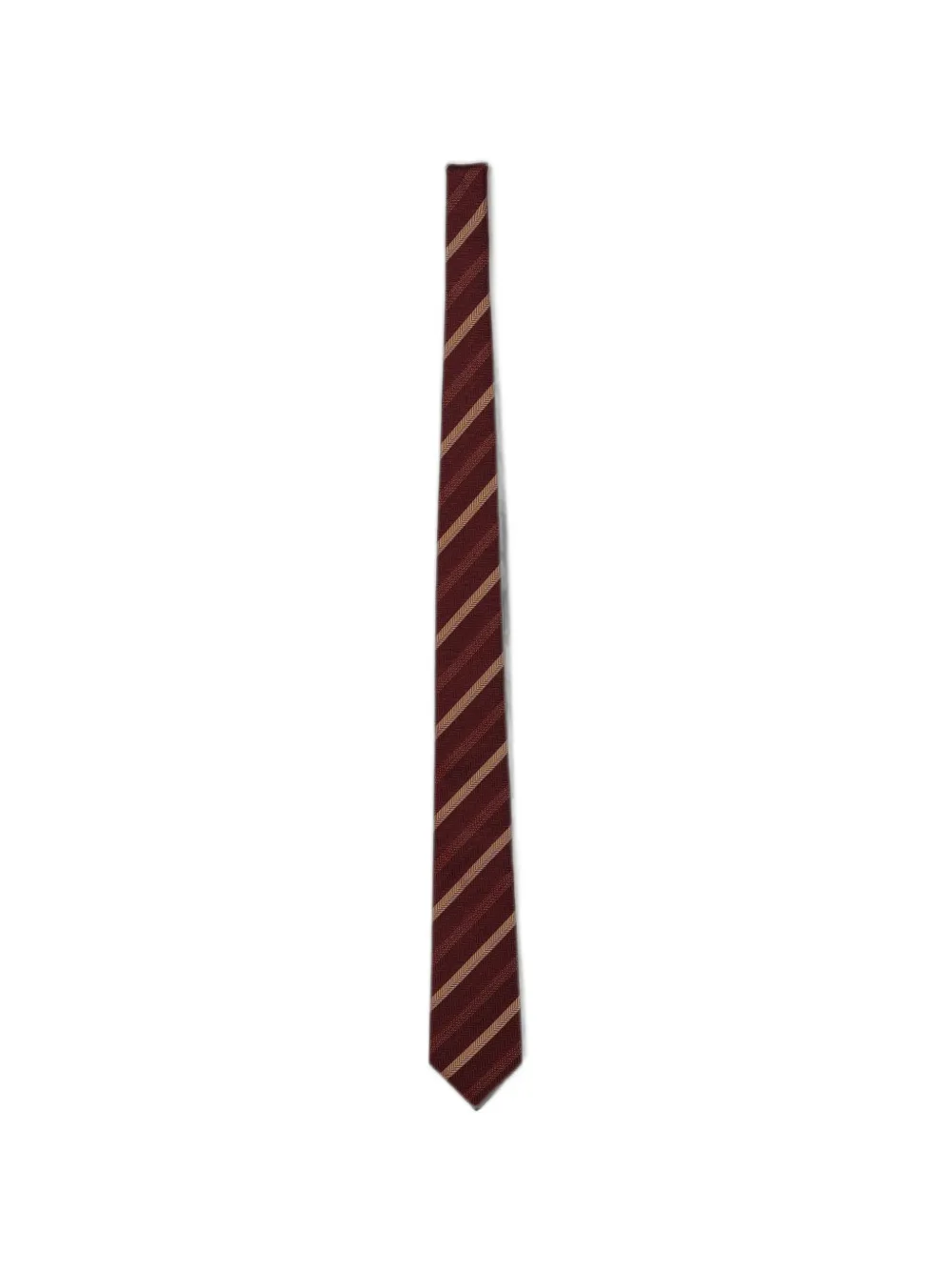 Emporio Armani jacquard-stripe silk tie - Rosso