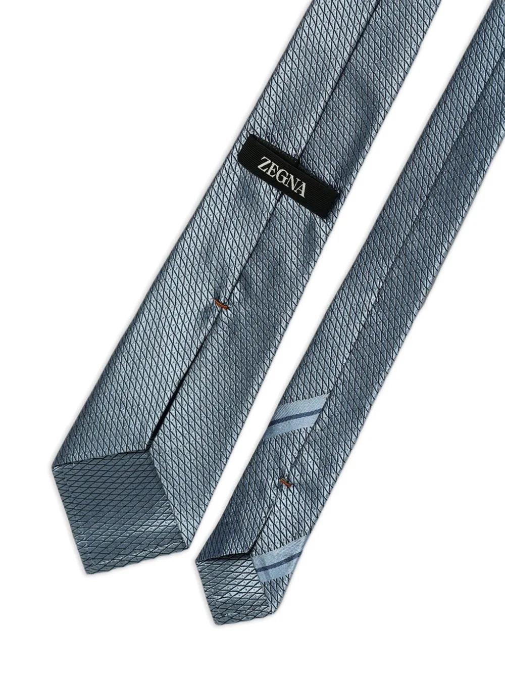 Zegna Stropdas met geweven jacquard Blauw