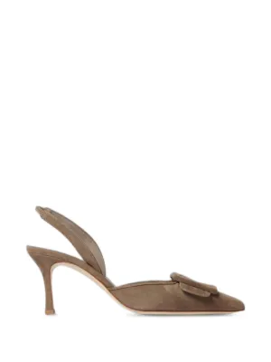 Manolo Blahnik スリングバック パンプス | ニュートラル | FARFETCH JP