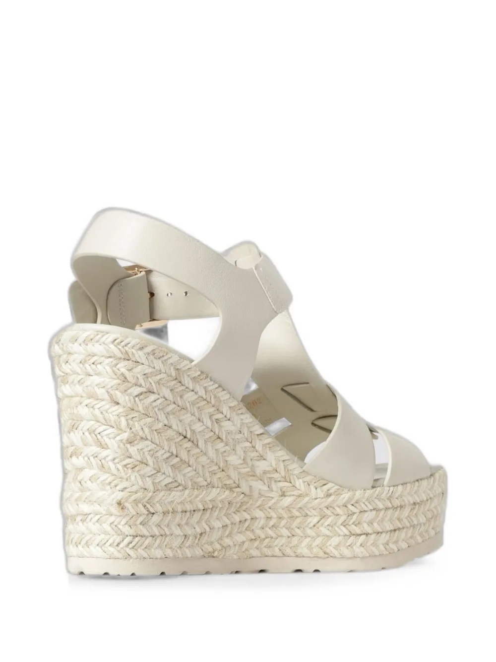 Paloma Barceló Olivia leather wedge sandals Beige